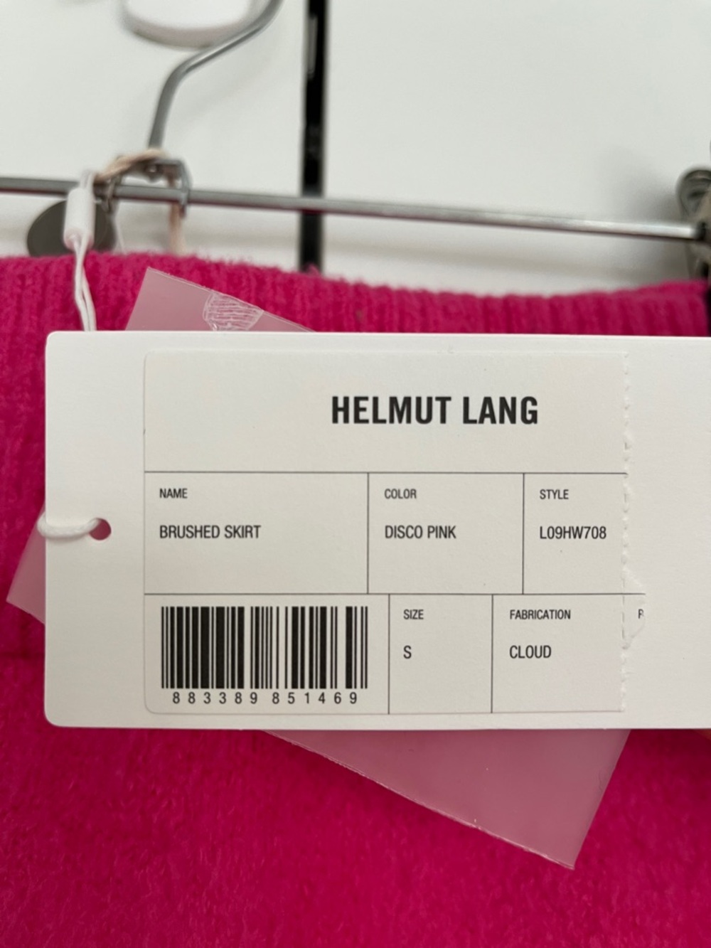 Helmut Lang Textured Knit Pencil Skirt size Small Barbie Pink NWT $225 retail - Picture 8 of 15